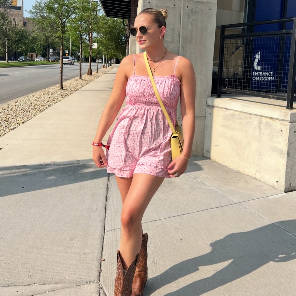 Free People pink mini dress